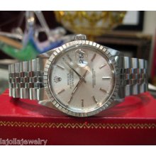 Mens Rolex Oyster Perpetual Datejust Stainless Steel