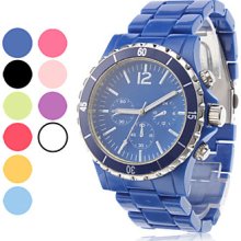 Men's Simple Design Silicone Quartz Analog Wrist Watch (Assorted Colors)