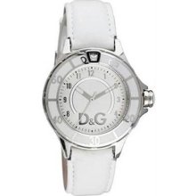 Men's Stainless Steel Anchor Silver Tone Dial White Strap Bezel