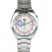 Men's Stainless Steel Case and Bracelet Automatic White Dial Date Disp