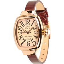 Miami Beach by Glam Rock Art Deco 26 mm Leather Watch - MBD27082 Watches : One Size