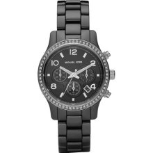 Michael Kors Black Ceramic Glitz Crystal Quartz Watch Mk5470