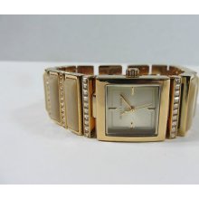 Michael Kors Erin 2 Tone Bracelet Crystal Trim Women's Watch Mk4268