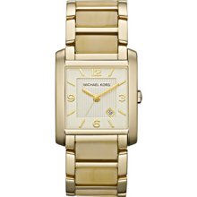 Michael Kors Mk4251 Ladies Horn Acrylic Champagne Dial Two Tone Bracelet