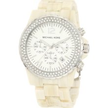 Michael Kors Mk5598 Madison Chronograph Horn Glitz Multi Function Watch