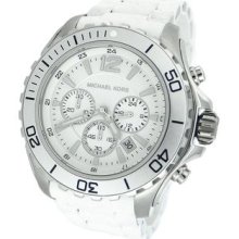 Michael Kors MK8210 Stainless Steel Case Quartz Chronograph White ...