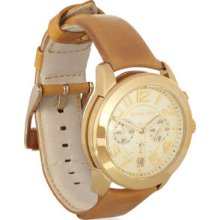 Michael Kors - Stainless steel and leather watch