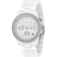 Michael Kors Women's Glitzy White Ceramic Watch Women's