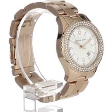 Michael Kors Women's White Dial Stainless Steel Bracelet Watch - Michael Kors MK5403