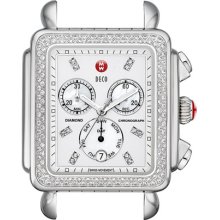 MICHELE 'Deco XL Diamond' Diamond Dial Watch Case