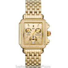 Michele Signature Deco Mww06p000123 Gold Plated Dial Box & Papers Ret: $2395