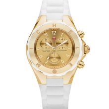 MICHELE 'Tahitian Jelly Bean' 40mm Gold Watch