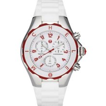 Michele Women's Mww12f000022 Tahitian Red Jelly Bean Large Chronograph Watch