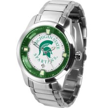 Michigan State Spartans Mens Titan Steel Watch