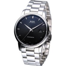 Mido Baroncelli Automatic Cosc Swiss Dress Watch Black M0104081105190