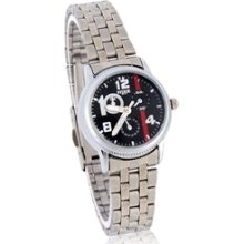 Mike Exquisite Stainless Steel Lover Analog Watch for Women (Black)