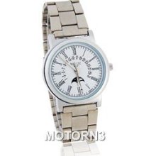 Mike Exquisite Stainless Steel Lover Analog Watch (Silver)