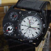 Military Army Sport Quartz Compass Thermometer Decor Men's Wrist Watch Analog