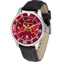 Minnesota Golden Gophers Competitor AnoChrome Men's Watch with Nylon/Leather Band and Colored Bezel