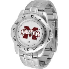 Missi State Bulldog wrist watch : Mississippi State Bulldogs Mens Stainless Steel Game Day Sports Watch