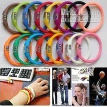 Mix Color Bracelet Sport Watch Lcd Tourmaline Power Minus Ion Health