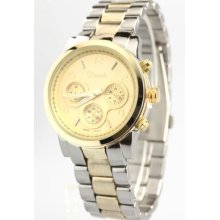 Mk Chrono Style Xanadu Fashion Bracelet Watch- Rose Gold 2 Tone