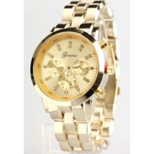 Mk Chronograph Style Geneva Large Bracelet Watch