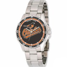 MLB Baseball Watches - Men's Baltimore Orioles Stainless Steel Major League Baseball Watch