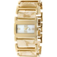 Momentus Gold Plated Ion Plated Stainless Steel White Dial Women ...