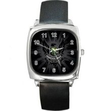 Monster Energy Unisex Silver-Tone Square Metal Watch 14