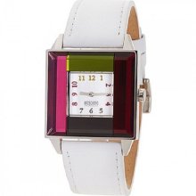 Moschino Cheap And Chic Leather Strap White Dial Ladies Dress Watch Mw0251