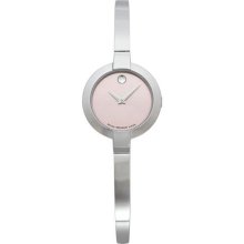 Movado Ladies Bela Womens Stainless Steel Pink Dial 0606059