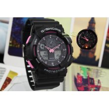 Multi 5 Color Mens Boy Quartz Silicon Sports Wrist Watch Multi Function