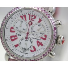 MW03M03A1953 Michele CSX Carousel 104 Pink Sapphire watch case 36mm chrono $1295