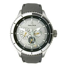 Nautica BFD 200 Grey Leather Classic Men's watch #N18661G