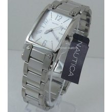 Nautica Lady Solid Steel N11515l New/ In Box Wr 50m