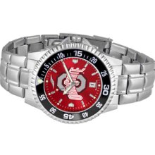 NCAA Ohio State University Mens Stainless Watch COMPM-AC-OSB - DEALER