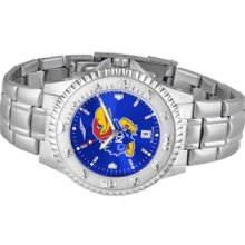 NCAA University of Kansas Mens Stainless Watch COMPM-A-KSJ - DEALER