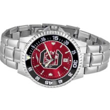 NCAA University of South Carolina Mens Stainless Watch COMPM-AC-SCG - DEALER