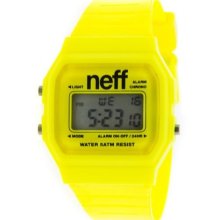 Neff Unisex Old School Flava Yellow Digital Watch