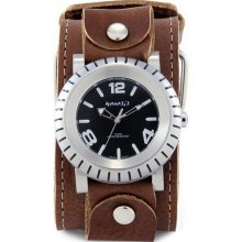 Nemesis Men's Signature Brown Wheel Men Leather Band Watch (Watch)