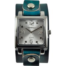 Nemesis Women's Square Dial Leather Band Watch (Durable mineral crystal protecs from scratches)