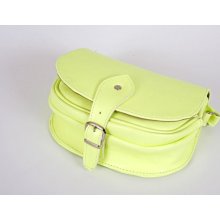 neon pastel yellow cross body Lula bag