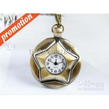 New Design Antique Rotate Pocket Watch Necklace Fahison Dress Spin W