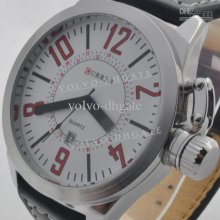 New Fashion Quartz Hours Date Dial Black Leather Men Wrist Watch 806