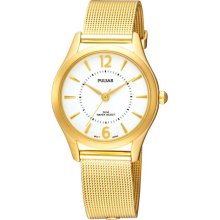 New Ladies Pulsar Bracelet Gold Watch Ptc482x1