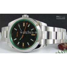 New Luxury Lls Automatic Mens Watch 40mm Ss Green Milgauss Black Ind