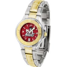 New Mexico State Aggies Competitor AnoChrome Ladies Watch with Two-Tone Band