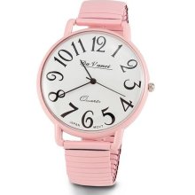 New Pink Band Round Dial Ladies Bracelet Quartz Watch ...