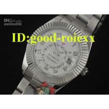 New Style Mens White Arabic Dial Sky Dweller Watch Vintage Dive Brac